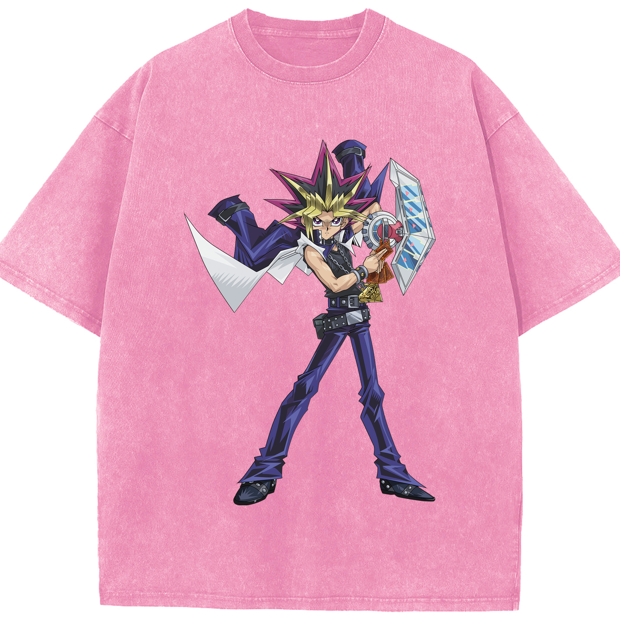 （画像用） 遊☆戯☆王 Yu-Gi-Oh! 綿100% ヴィンテージ風 半袖Tシャツ（フロントプリント）